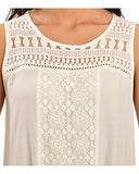 Sleeveless Lace Top Cream Large