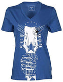 Converse Core Patch Guitar Hand Vneck Tshirtbluemedium