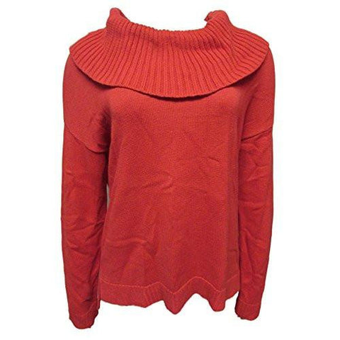 Cowl Neck Sweater Ablaze Orange Large