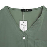 Creti Fashion Vneck Long Sleeve Chiffon Blouse Top Shirts