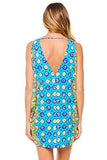 Corsica Caftan Cover Up, Turquoise, S