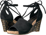 Aerosoles Spring Plush Wedge Sandal Black Suede 11 M Us