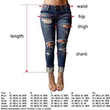 Vicvik Knee Skinny Denim Distressed Ripped Boyfriend Jeans L