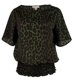 Potted Cheetah Kimono Top L