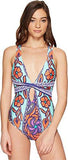 Balinese Batik Cross Back One Piece Swimsuit Multimulti 8
