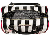 Medium Speedy Barrel Satchel Bag Stripe
