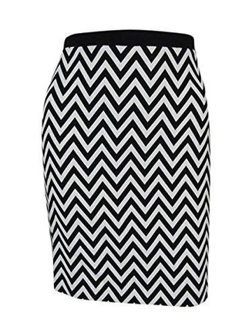 Karen Kane Chevron Pencil Skirt Xs, Black/White