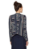 Bcbgeneration Printed Tuxedo Blazer With Welts Dark Navy Multi Medium