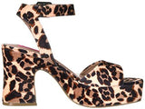 Betsey Johnson Claude Platform Dress Sandal, Leopard Velvet, 7 M Us