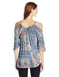 Karen Kane Cold Shoulder Angel Top, Print, M