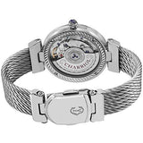 Charriol Alexandre C Stainless Steel Twisted Cable Bracelet Swiss Made Diamond Automatic Watch Amas51A002