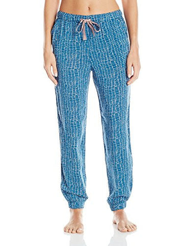 Woven Viscose Cuffed Bottom Pajama Pant Etched Skinsearching Medium