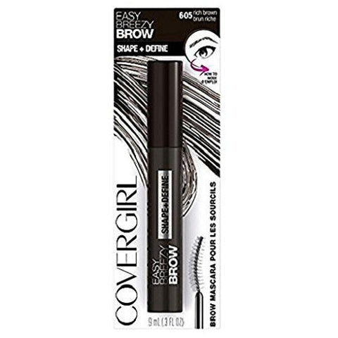 Easy Breezy Brow Shape Define Brow Mascara, 605 Rich Brown Pack Of 2