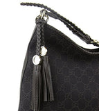 Dark Brown Gg Denim Marrakech Hobo Shoulder Bag 336659 1086