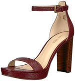 Nine West Dempsey Leather Sandal Oxblood 8 Medium Us