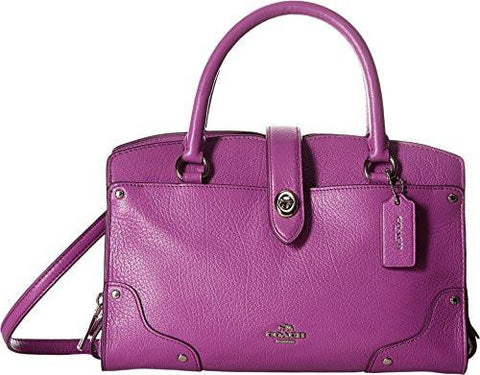 Grain Leather Mercer 24 Satchel Svorchid Handbag