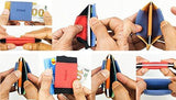 Ebax Minimalist Slim Man Wallet Premium Elastic Front Pocket Credit Card Holders Burgundy