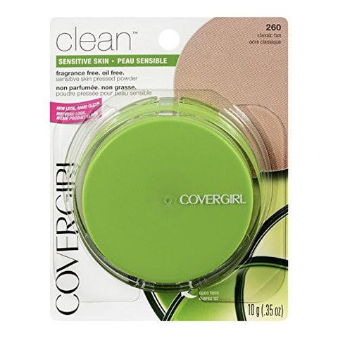 Clean Sensitive Skin Pressed Powder Classic Tan 260, .35 Oz, Old Version