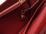 Wiberlux Prada Triangle Logo Flap Front Real Leather Wallet One Size Red