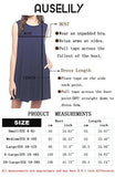 Auselily Summer Sleeveless Pocket Casual Loose Tshirt Dress Tank Dresses