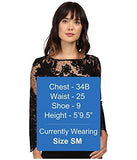 Flare Sleeve Embroidered Top Black Shirt