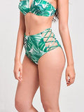 Sunny High Rise Swim Bottom Palm Tropical L Swimwear Bikini Palm Tropical