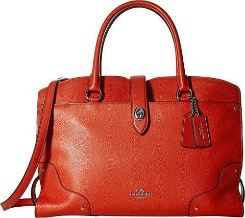 Grain Leather Mercer Satchel Carmine Handbag