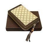 Canvas Diamante Zip Around Wallet 224256 8555