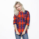 Plaid Flannel Button Down Xsmall Blue Multi 12187C44