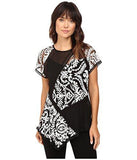 MultiLace Panel Top OffWhite/Black Shirt
