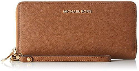 Michael Kors Jet Set Travel Leather Continental Wristlet Luggage Os