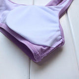 Mooskini ’S Racerback Top Side Tie Bottom Two Piece Bikini Set Padded Bathing Suit L Purple