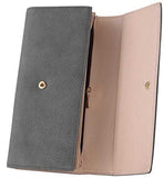 Travelambo Wallet Faux Leather Rfid Blocking Purse Credit Card Clutch Holder Case Steel Gray