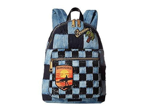 Marc Jacobs Denim Biker Backpack Denim Multi One Size