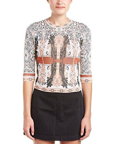 Leta Floral Jacquard Top, Bellini Multi, XSmall