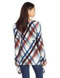 Long Sleeve VNeck Handkerchief Top, Print, M