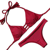 Mooskini Fashion Sexy Brazilian Push Up Bikini Set Twopieces Swimsuit Bathing Suit M Red