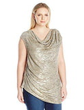 Plus Size Sl Top W Angle Bottom Gold 2X