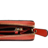 Hilary Lux Diamante Burnt Orange Leather Zip Around Wallet 354488