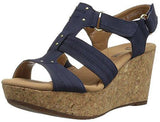Annadel Orchid Wedge Sandal Navy 65 M Us