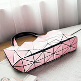 Fashion Bag Plain Folding Lady Handbags Geometry Style Female Shoulder Bags Large Casual Tote Famous Black Color