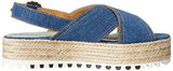 Marc Jacobs Beverley Espadrille Denim Platform Sandal Denim 38 Eu8 M Us