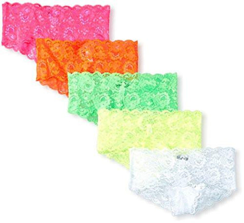 Never Say Never Fluo Hot Pant, Multi, Small/Medium Pack Of 5