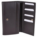 Leather Continental Flap Wallet 346058 2140 Cocoa Brown