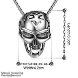 Hot Sale 925 Sterling Silver Jewelry Skull Pendant Necklace Send Male Friend Fine Fashion Gift Sales Promotion Yn023