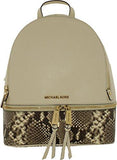 Rhea Zip Leather Back Pack Ecrunatural Medium