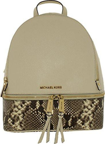 Rhea Zip Leather Back Pack Ecrunatural Medium