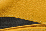 Gucci Yellow Leather Trademark Logo Swing Zip Around Wallet