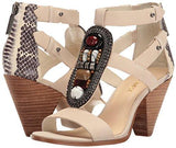 Nine West Reese Leather Dress Sandal Off Whiteoff Whiteblack 8 M Us