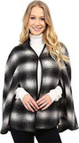 Plaid Cape Black/Gray Outerwear Md